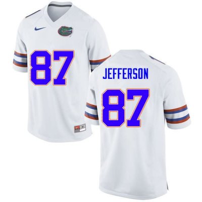 Men's Florida Gators #87 Van Jefferson NCAA Nike White Authentic Stitched College Football Jersey AXG5462LX